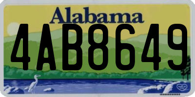 AL license plate 4AB8649