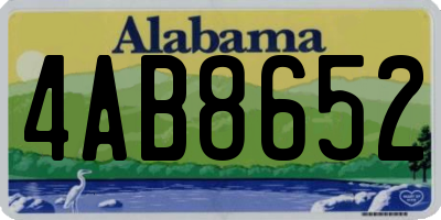 AL license plate 4AB8652