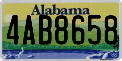 AL license plate 4AB8658