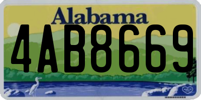 AL license plate 4AB8669