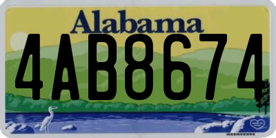 AL license plate 4AB8674