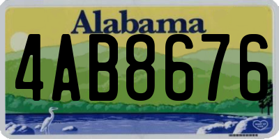 AL license plate 4AB8676