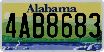 AL license plate 4AB8683