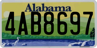 AL license plate 4AB8697