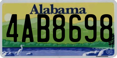 AL license plate 4AB8698