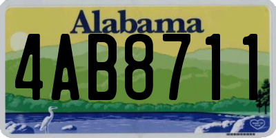 AL license plate 4AB8711