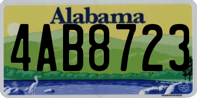AL license plate 4AB8723