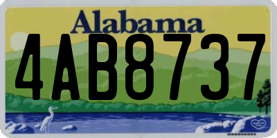 AL license plate 4AB8737