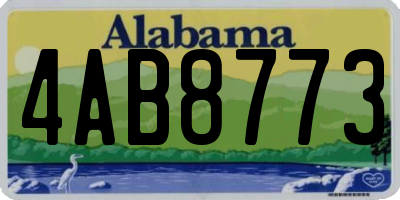 AL license plate 4AB8773