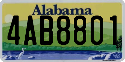 AL license plate 4AB8801