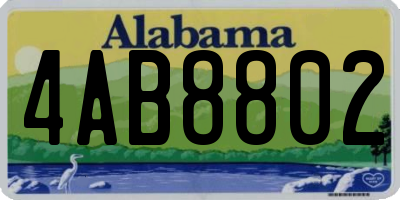 AL license plate 4AB8802