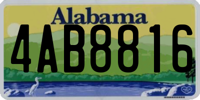 AL license plate 4AB8816