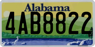 AL license plate 4AB8822