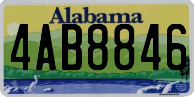 AL license plate 4AB8846