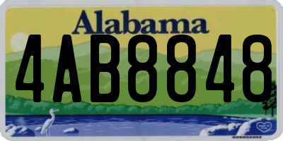AL license plate 4AB8848