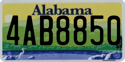 AL license plate 4AB8850