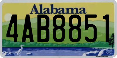 AL license plate 4AB8851