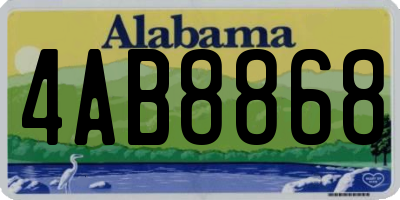 AL license plate 4AB8868
