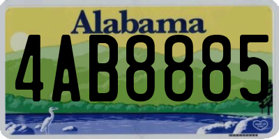 AL license plate 4AB8885