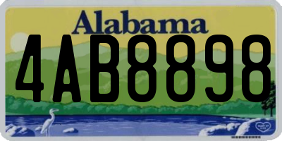 AL license plate 4AB8898
