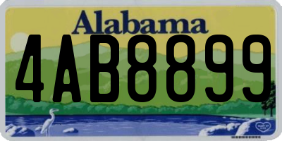 AL license plate 4AB8899