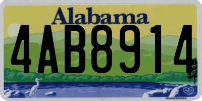 AL license plate 4AB8914