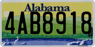 AL license plate 4AB8918