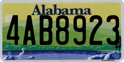AL license plate 4AB8923