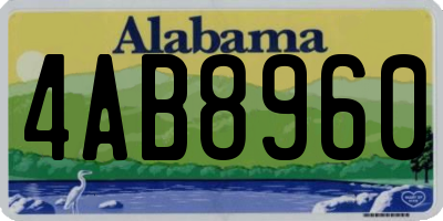 AL license plate 4AB8960