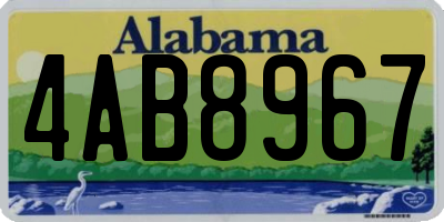 AL license plate 4AB8967