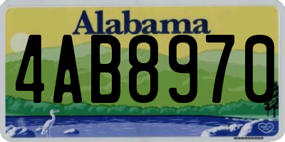 AL license plate 4AB8970