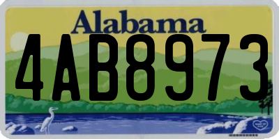 AL license plate 4AB8973