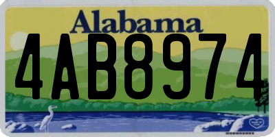 AL license plate 4AB8974