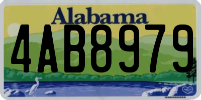 AL license plate 4AB8979