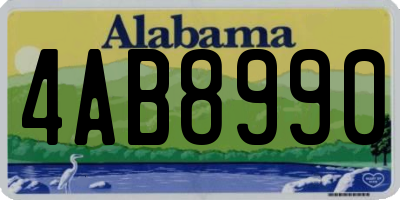 AL license plate 4AB8990