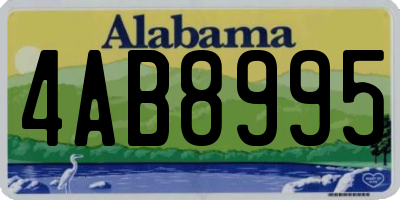 AL license plate 4AB8995