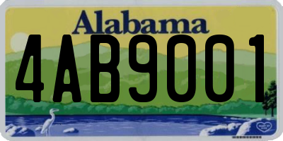 AL license plate 4AB9001