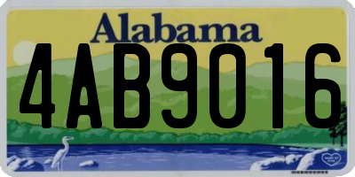 AL license plate 4AB9016