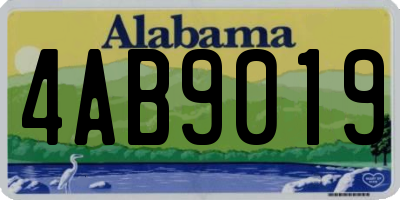 AL license plate 4AB9019