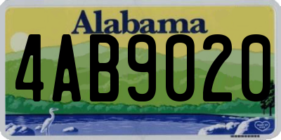 AL license plate 4AB9020