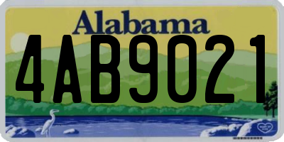 AL license plate 4AB9021