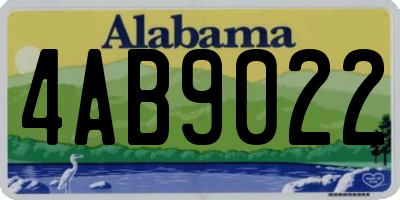 AL license plate 4AB9022