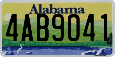 AL license plate 4AB9041