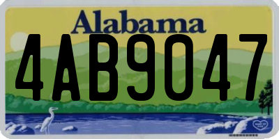 AL license plate 4AB9047