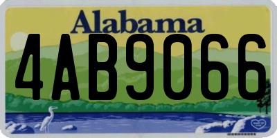 AL license plate 4AB9066