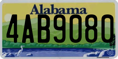 AL license plate 4AB9080