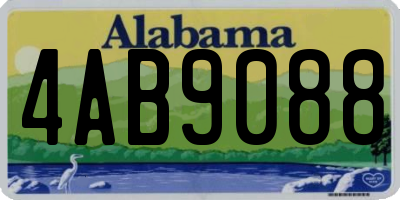 AL license plate 4AB9088