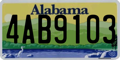 AL license plate 4AB9103