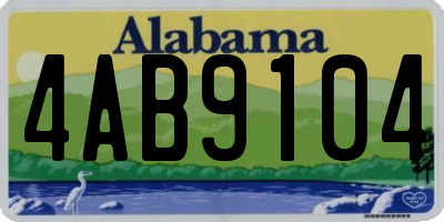 AL license plate 4AB9104