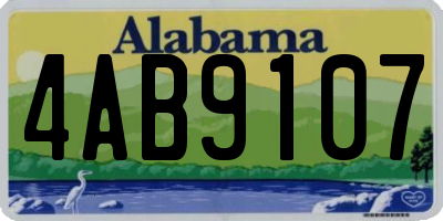AL license plate 4AB9107